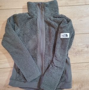 Olive Green North Face Teddy Bear Zip Fleece
